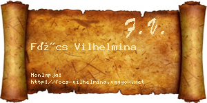 Föcs Vilhelmina névjegykártya